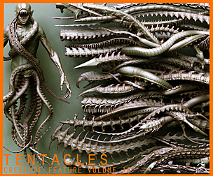 TENTACLES - 40+ in ZBrush brushes and OBJs