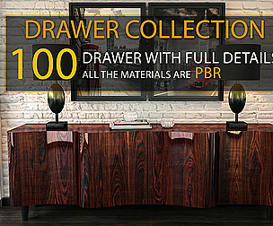 100 Drawer With Full Detail + PBR Texturing