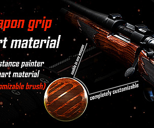 Weapon Grip Smart Material_SubstancePainter_Vol01