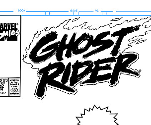Ghost Rider Comic Book Cover Template