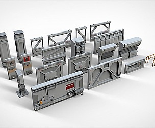 sci-fi Architecture kitbash 4