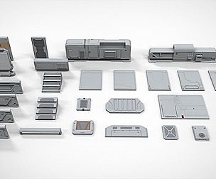 sci-fi Architecture kitbash 12
