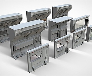 sci-fi Architecture kitbash 13