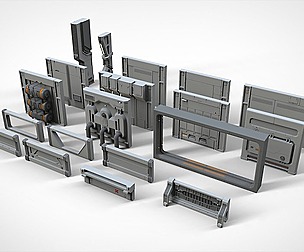 sci-fi Architecture kitbash 16