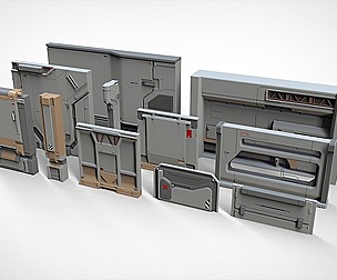 sci-fi Architecture kitbash 19