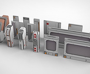 sci-fi Architecture kitbash 23