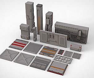 sci-fi Architecture kitbash 24