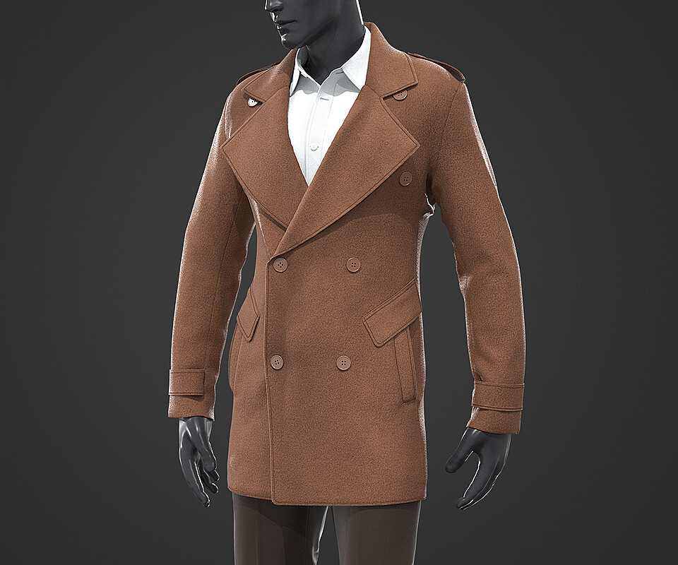 Mens coat / Marvelous Designer