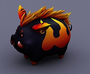 funny boar evil pig cartoon animal