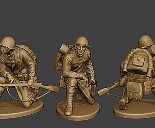 Russian soldier ww2 Crouch R1