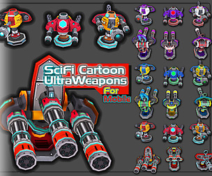 Sci Fi Cartoon Ultra Weapons