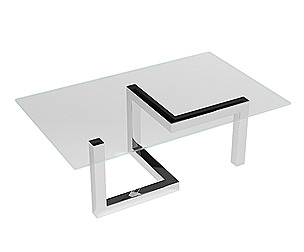 Modern steel coffee table
