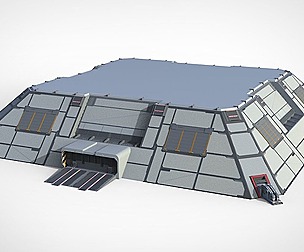 sci-fi hangar