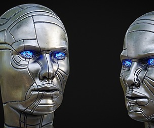Female Robot Head