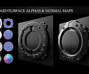 70+HARD SURFACE ALPHAS & NORMAL MAPS-VOL 3