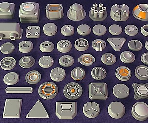 Industrial Kitbash-7 - 65 pieces