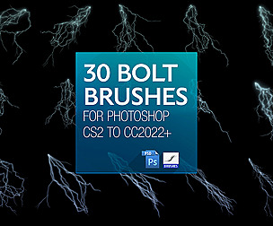 30 Bolt Brushes for PS CS2 to CC202+