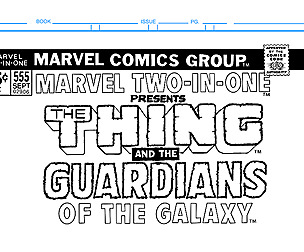 The Thing and The GotG Comic Book Cover Template