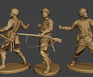 Russian soldier ww2 Throw Grenade R1