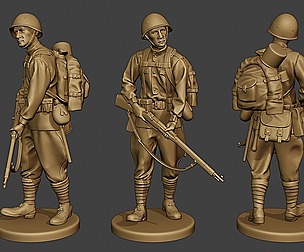 Russian soldier ww2 Walk3 R1