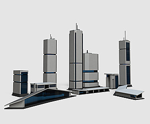 Sci-Fi Buildings Set