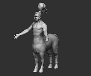 Base Male Creature Sculpture