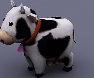 funny cow black cartoon