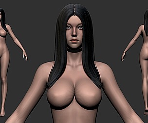 Raven Base Mesh High poly and low poly