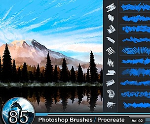 85  Photoshop Brushes / Procreate    vol 02