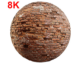 Old Damaged Brick Wall Pbr Texture