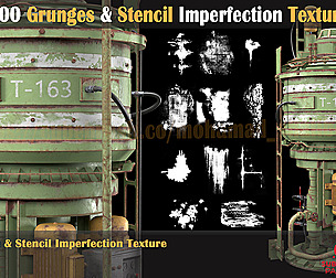 200 Grunges & Stencil Imperfection Texture