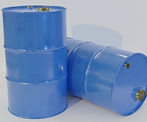 Blue Oil Barrel Low-poly 3D model