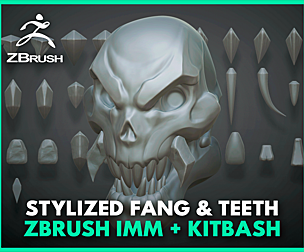 Stylized teeth - 50+ IMM Zbrush