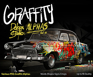 Graffiti Alphas-PNG-Vol01