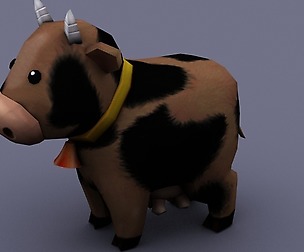 funny cow brown cartoon