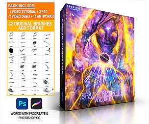32 PREMIUM SPACE BRUSHES II + Video-Tutorial
