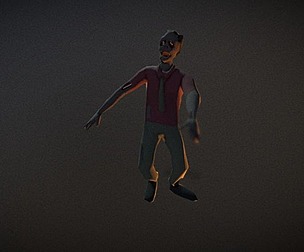 Male Zombie 02 Asset Rigged Unity FBX