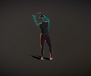 Female Zombie 02 Asset Rigged Unity FBX