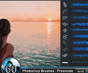 60  Photoshop Brushes / Procreate    vol 03