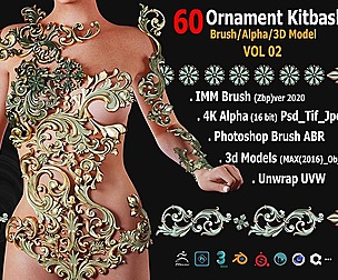 60 Ornament Brush/Alpha/3D Model VOL02