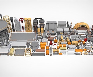 Sci-Fi architecture Elements collection 31
