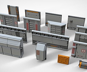 sci-fi Architecture kitbash 25