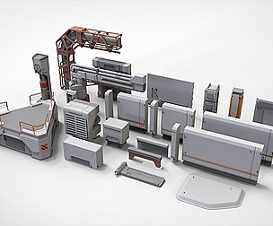 sci-fi Architecture kitbash 29
