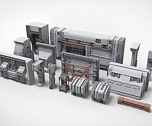 sci-fi Architecture kitbash 30