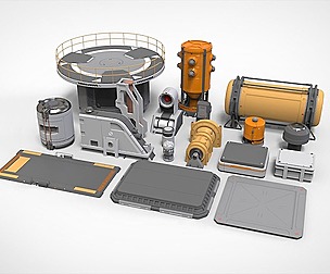 sci-fi Architecture kitbash 34