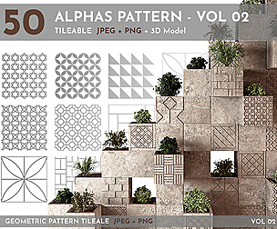 50 alphas - Tileable Patterns - Vol 02