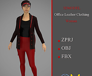 Office Leather Clothing Marvelous Designer