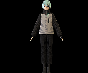 GAME READY LOW POLY ANIME CHARACTER BOY 6