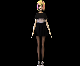 GAME READY LOW POLY ANIME CHARACTER GIRL 9