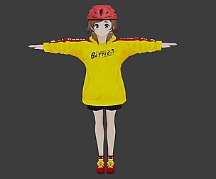 Ayano - GAME READY LOW POLY ANIME CHARACTER GIRL